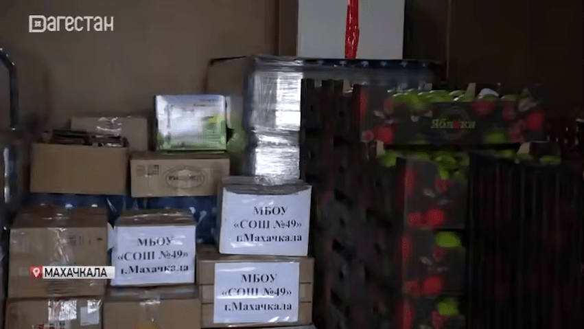 Свыше 7 тонн гумпомощи батальону «Каспий» доставили махачкалинцы